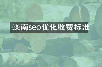滦南seo优化收费标准