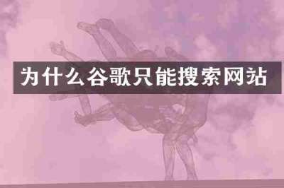 为什么谷歌只能搜索网站