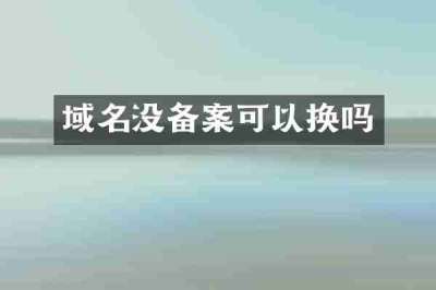 域名没备案可以换吗