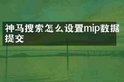 神马搜索怎么设置mip数据提交
