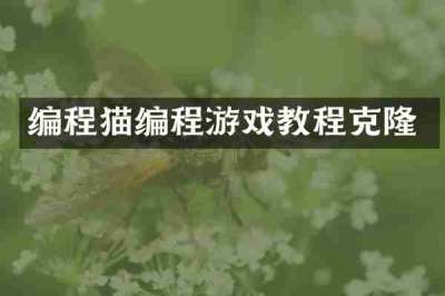 编程猫编程游戏教程克隆