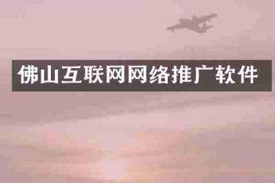 佛山互联网网络推广软件