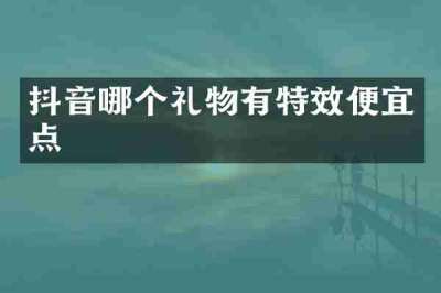 抖音哪个礼物有特效便宜点