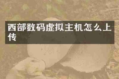 西部数码虚拟主机怎么上传