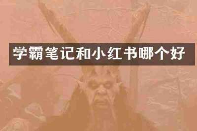 学霸笔记和小红书哪个好