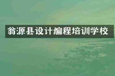翁源县设计编程培训学校