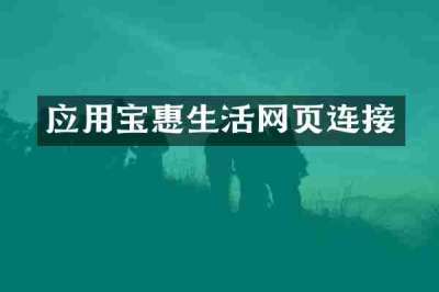 应用宝惠生活网页连接