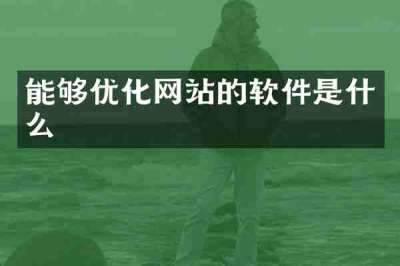 能够优化网站的软件是什么