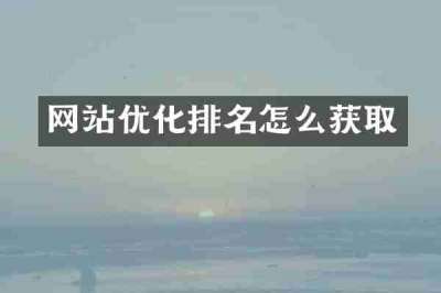 网站优化排名怎么获取