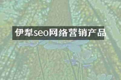 伊犁seo网络营销产品