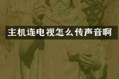 主机连电视怎么传声音啊