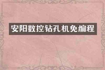安阳数控钻孔机免编程