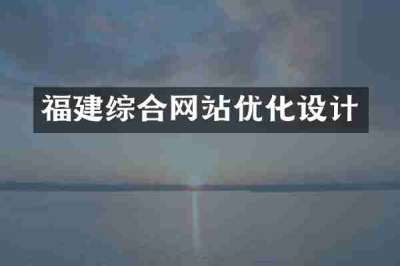 福建综合网站优化设计