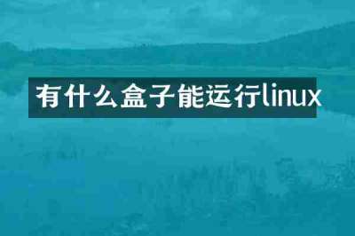 有什么盒子能运行linux