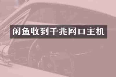 闲鱼收到千兆网口主机