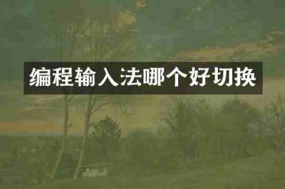 编程输入法哪个好切换
