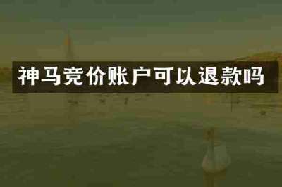 神马竞价账户可以退款吗