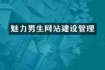 魅力男生网站建设管理
