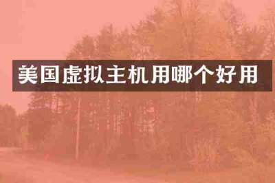美国虚拟主机用哪个好用