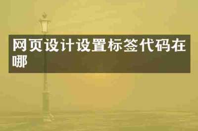 网页设计设置标签代码在哪