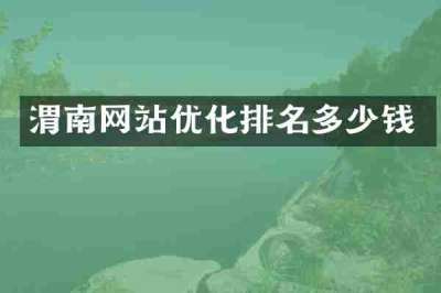 渭南网站优化排名多少钱