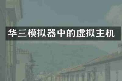 华三模拟器中的虚拟主机