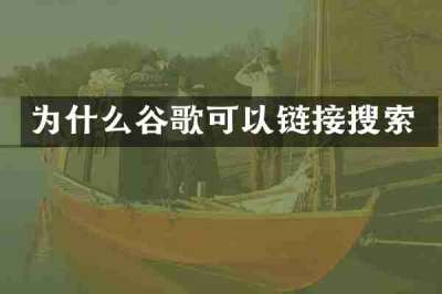 为什么谷歌可以链接搜索