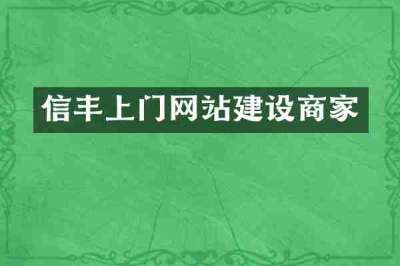 信丰上门网站建设商家