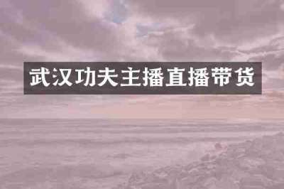 武汉功夫主播直播带货