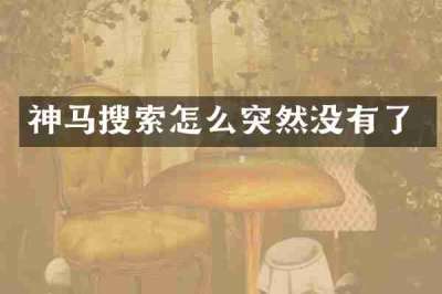 神马搜索怎么突然没有了
