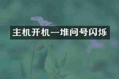 主机开机一堆问号闪烁