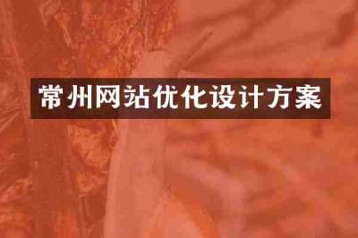 常州网站优化设计方案