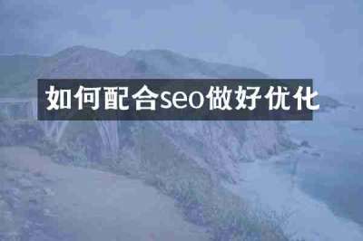 如何配合seo做好优化