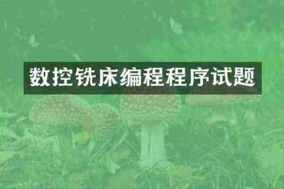 数控铣床编程程序试题