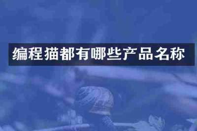 编程猫都有哪些产品名称
