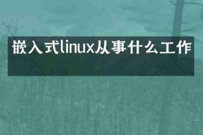 嵌入式linux从事什么工作吗