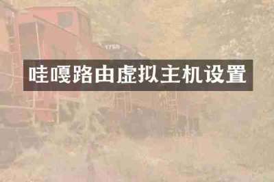 哇嘎路由虚拟主机设置