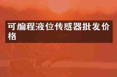 可编程液位传感器批发价格