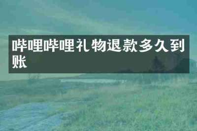 哔哩哔哩礼物退款多久到账