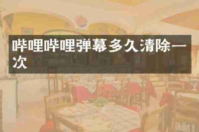 哔哩哔哩弹幕多久清除一次